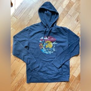 Yo Colorado gray hoodie sweatshirt w/ skier/snowboarder graphic. Size small